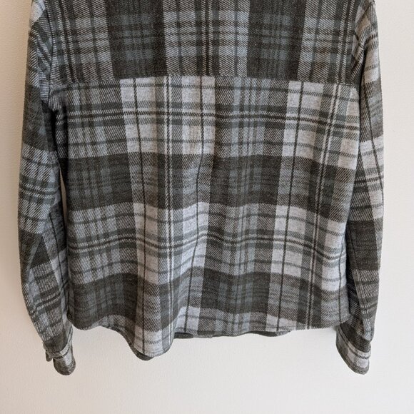 Beach Lunch Lounge Collection Flannel – XS Green & White Plaid - Picture 6 of 6